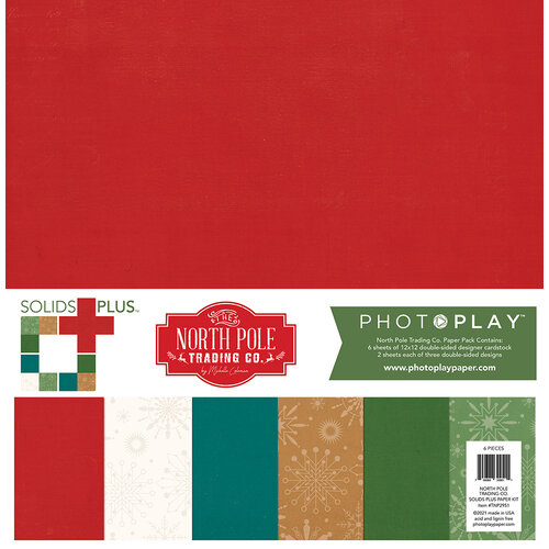 PhotoPlay - The North Pole Trading Co. Collection - Christmas - 12 x 12 Paper Pack - Solids