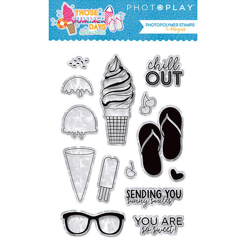Photo Play Paper - Those Summer Days Collection - Clear Acrylic Stamps