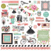 Photo Play Paper - Vintage Girl Collection - 12 x 12 Cardstock Stickers - Elements