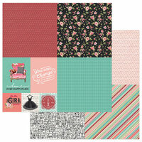 Photo Play Paper - Vintage Girl Collection - Tiny Prints - 12 x 12 Double Sided Paper - Quad 2