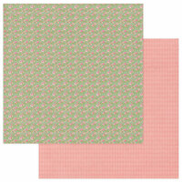 Photo Play Paper - Vintage Girl Collection - Tiny Prints - 12 x 12 Double Sided Paper - Green Floral