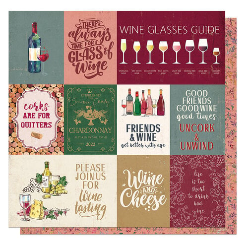 PhotoPlay - Vineyard Collection - 12 x 12 Double Side Paper - Well-Aged