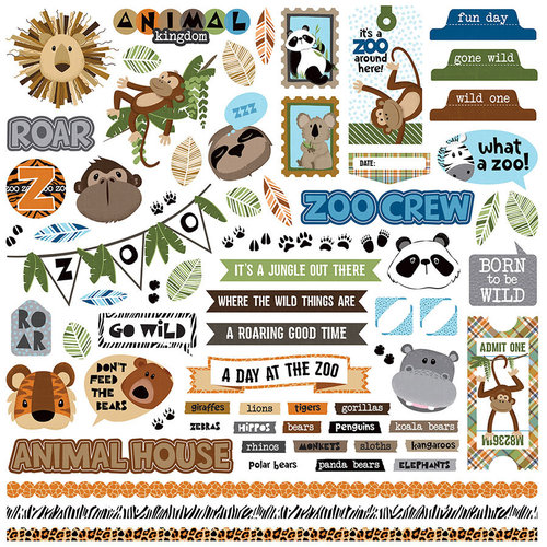 PhotoPlay - We Bought a Zoo Collection - 12 x 12 Cardstock Stickers - Elements