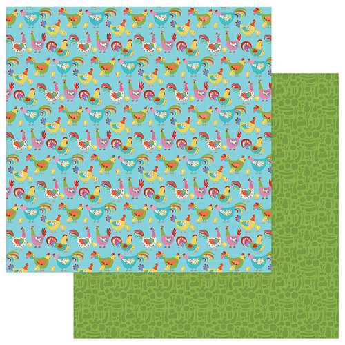 Photo Play Paper - What's Cooking Collection - 12 x 12 Double Sided Paper - Chicken Coop