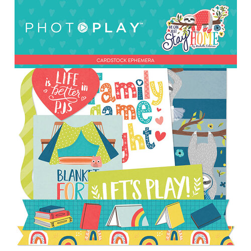 PhotoPlay - We Can Just Stay Home Collection - Ephemera - Die Cut Cardstock Pieces