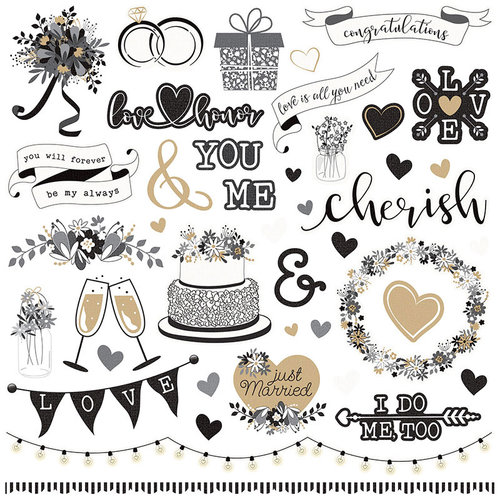 Photo Play Paper - We Do Collection - 12 x 12 Cardstock Stickers - Elements