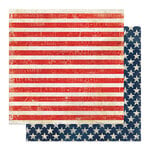 PhotoPlay Paper - With Liberty Collection - 12 x 12 Double Sided Paper - Stars and Stripes