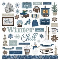 PhotoPlay - Winter Chalet Collection - 12 x 12 Cardstock Stickers - Elements