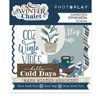 PhotoPlay - Winter Chalet Collection - Ephemera - Die Cut Cardstock Pieces