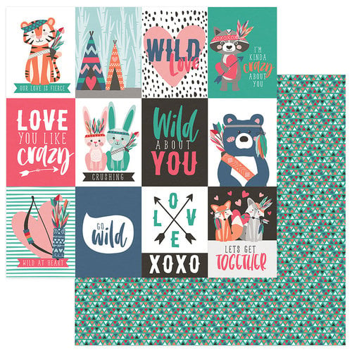 Photo Play Paper - Wild Love Collection - 12 x 12 Double Sided Paper - Wild Love