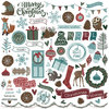 Photo Play Paper - Winter Meadow Collection - Christmas - 12 x 12 Cardstock Stickers - Elements