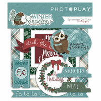 Photo Play Paper - Winter Meadow Collection - Christmas - Ephemera - Die Cut Cardstock Pieces