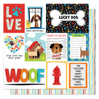 PhotoPlay - Bow Wow and Meow Collection - 12 x 12 Double Sided Paper - Bow Wow - Lucky Dog