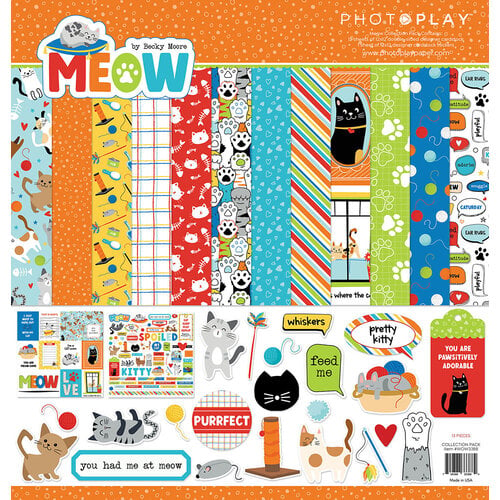 PhotoPlay - Bow Wow and Meow Collection - 12 x 12 Collection Pack - Meow