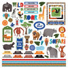 PhotoPlay - A Walk On The Wild Side Collection - 12 x 12 Cardstock Stickers - Elements