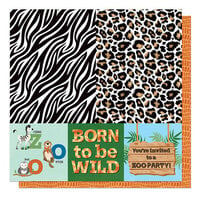 PhotoPlay - A Day At The Zoo Collection - 12 x 12 Double Sided Paper - Zootastic