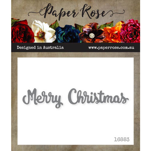 Paper Rose - Dies - Merry Christmas - Small