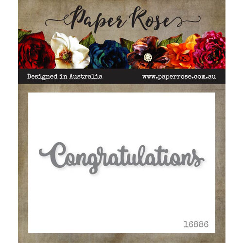 Paper Rose - Dies - Congratulations - Small