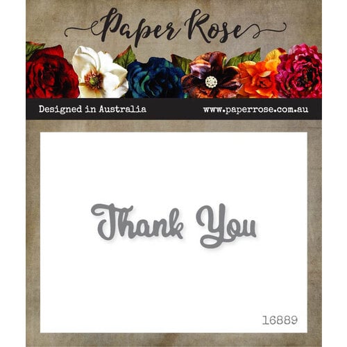 Paper Rose - Dies - Thank You - Small