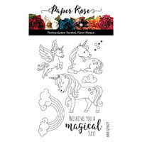 Paper Rose - Clear Photopolymer Stamps - Unicorn Magic