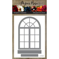 Paper Rose - Dies - Victorian Arched Window