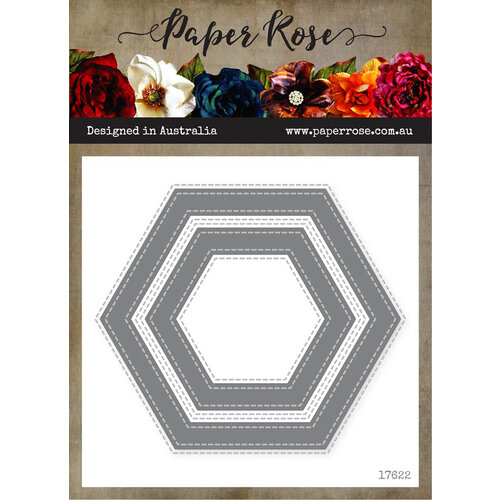 Paper Rose - Dies - Stitched Hexagon Frames