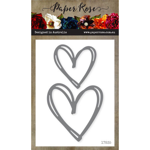 Paper Rose - Dies - Scribble Hearts 2