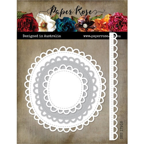 Paper Rose - Dies - Wonky Scalloped Circles and Border