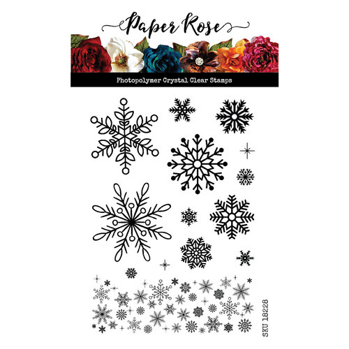 Paper Rose - Clear Photopolymer Stamps - Christmas Snowflakes