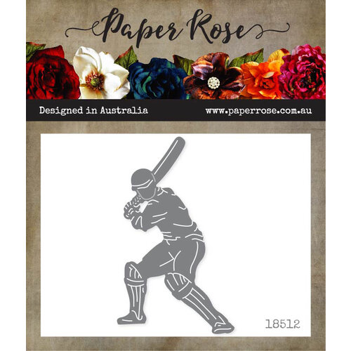 Paper Rose - Dies - Cricket Player with Bat - Large