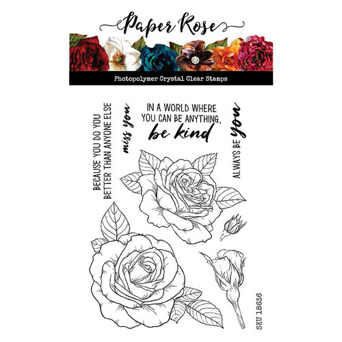 Paper Rose Sketchy Roses Stamp Paper Rose Sketchy Roses Stamp