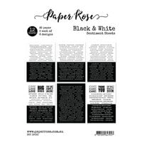 Paper Rose - A5 Collection Pack - Black and White Sentiment