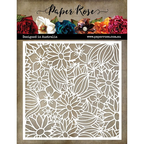 Paper Rose - 6 x 6 Stencils - Spring Flowers