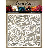 Paper Rose - 6 x 6 Stencils - Wonky Waves