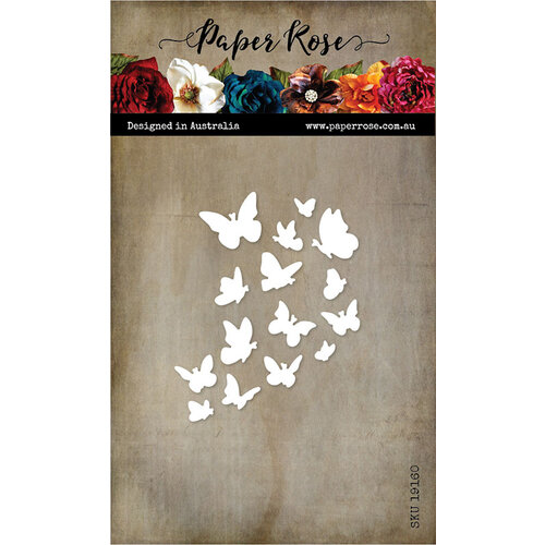 Paper Rose Flurry of Butterflies die