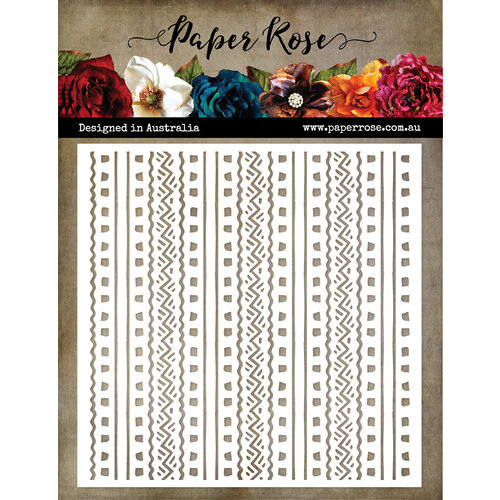 Paper Rose - 6 x 6 Stencil - Folksy Pattern 2