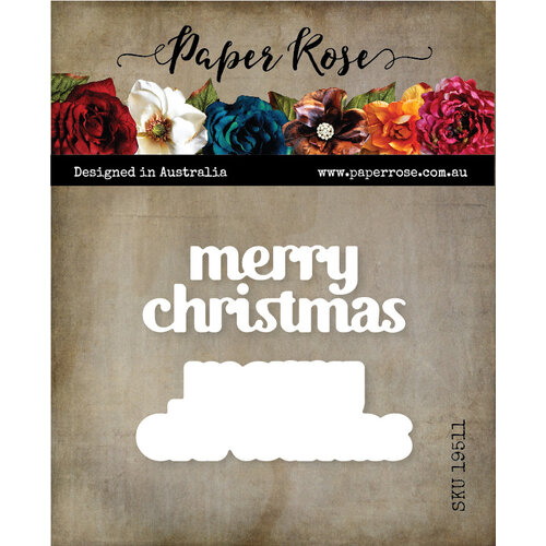 Paper Rose - Dies - Merry Christmas Chunky