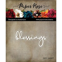 Paper Rose - Dies - Blessings Fine Script