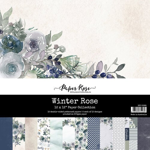 Paper Rose - 12 x 12 Collection Pack - Winter Rose