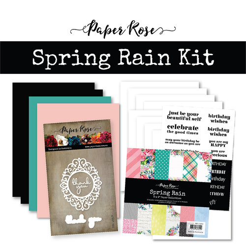 Paper Rose - Cardmaking Kit - Spring Rain