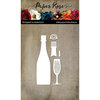 Paper Rose - Dies - Champagne Bottle And Glass