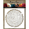 Paper Rose - 6 x 6 Stencils - Wood Slice