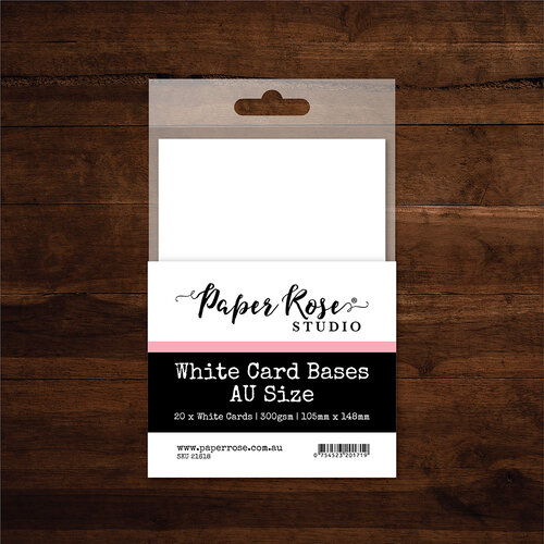 Paper Rose White Card bases AU size