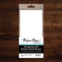 Paper Rose - White Slimline Card Bases - 100mm x 210mm - 20 Pack - AU Size