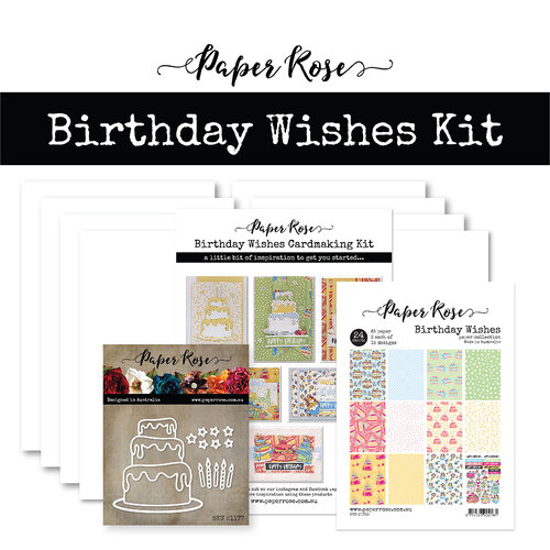 Paper Rose - Cardmaking Kit - Birthday Wishes