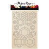 Paper Rose - Wood Embellishments - Geo Hexies