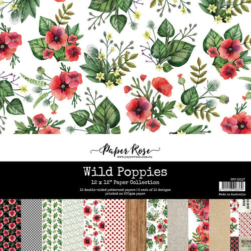 Paper Rose - 12 x 12 Collection Pack - Wild Poppies