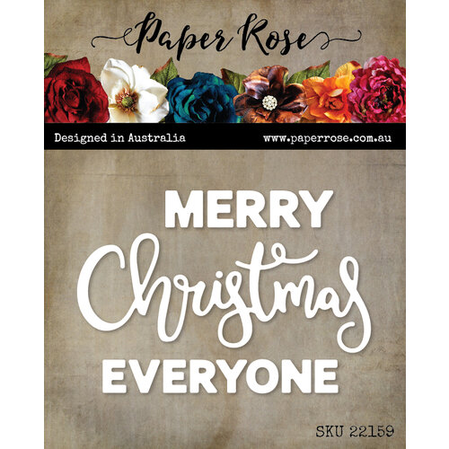 Paper Rose - Dies - Merry Christmas Everyone