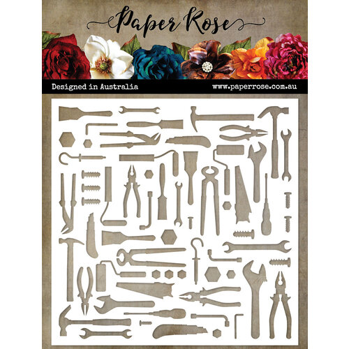 Paper Rose - 6 x 6 Stencils - Lots of Tools