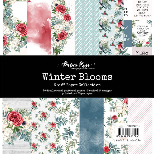 Paper Rose - 6 x 6 Collection Pack - Winter Blooms